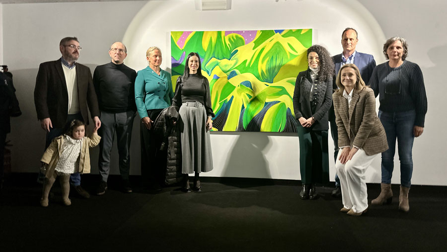 Luisa Sánchez na inauguración dunha exposición do Museo do mar de Vigo 
