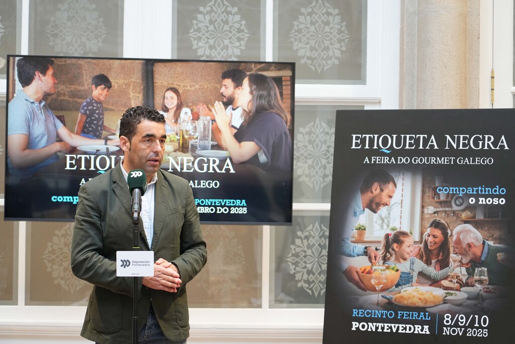 Luis López na presentación da feira Etiqueta Negra