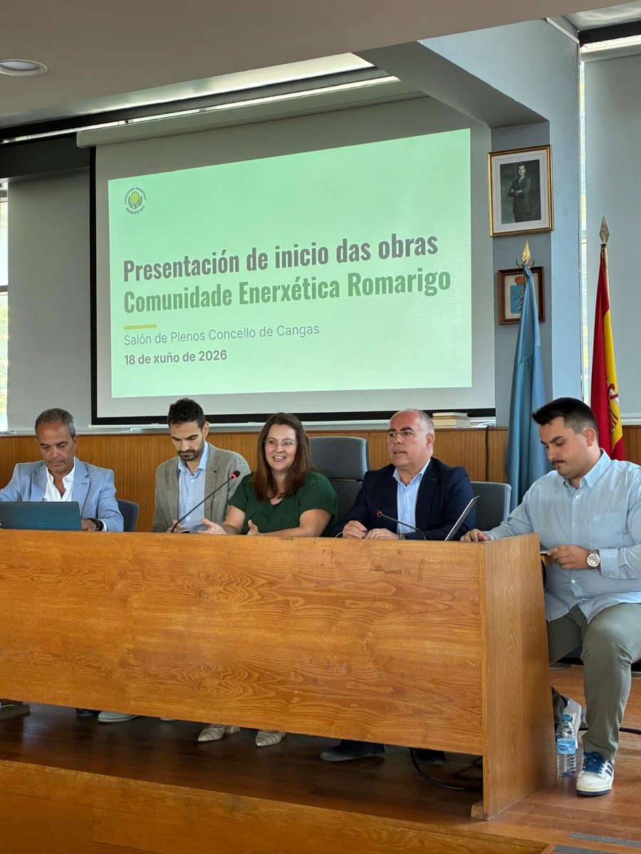 A Deputación participa no acto de inicio das obras da Comunidade Enerxética Romarigo de Cangas de Morrazo, impulsada co apoio da Oficina de Transformación Comunitaria