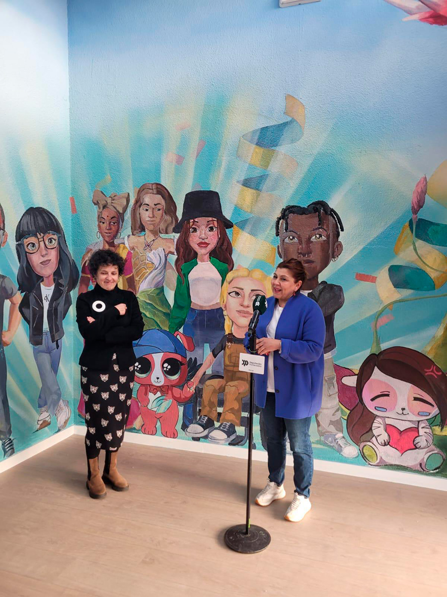 Inauguración do mural de Pilar Alonso en Príncipe Felipe