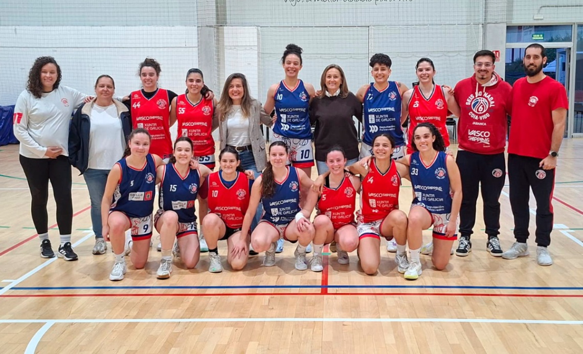 Luisa Sánchez anima ao Club Baloncesto Seis do Nadal antes da fase final da Primeira Autonómica feminina que se disputará en Vigo