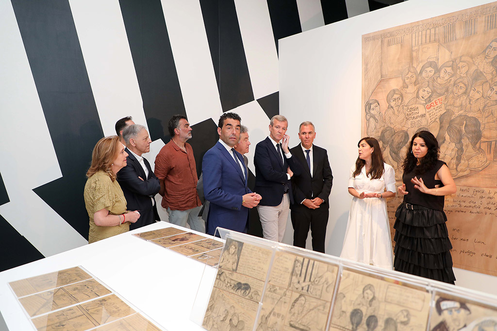 Luis López e Rafa Domínguez inauguran a Bienal de Arte de Pontevedra