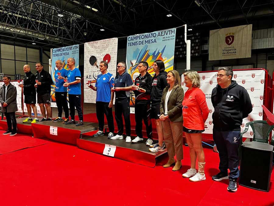Luisa Sánchez na entrega dos premios de tenis de mesa 