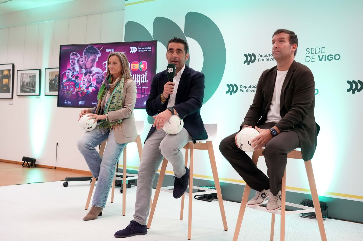 Luis López e Luisa Sánchez informan dun novo evento deportivo internacional que acollerá a provincia: o partido de balonmán entre España e Portugal da EHF Euro Cup