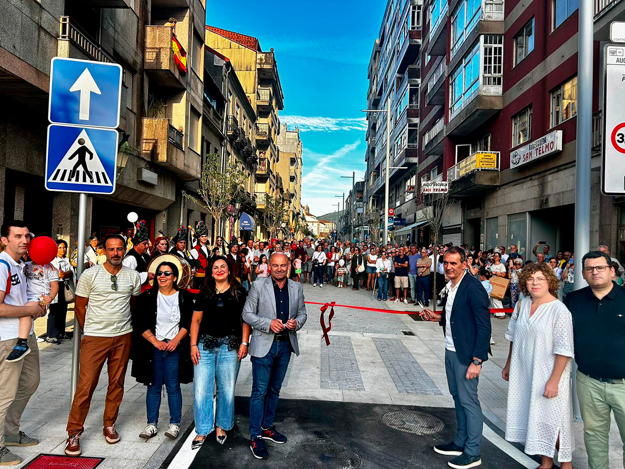 A Deputación destinou preto de 1,1 millóns de euros á primeira fase da reforma da rúa Augusto González Besada e do paseo da Corredera en Tui