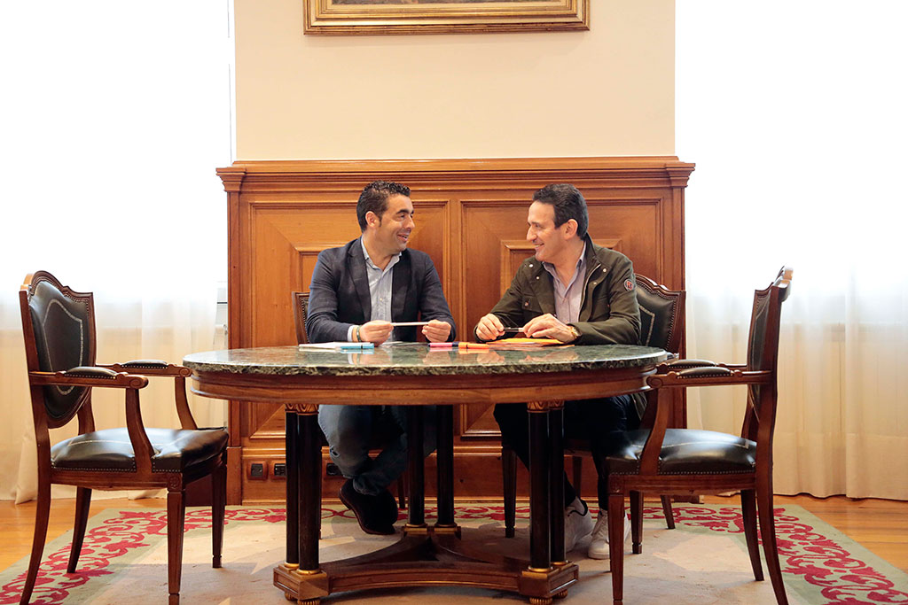 Luis López, e o alcaldesa Crecente