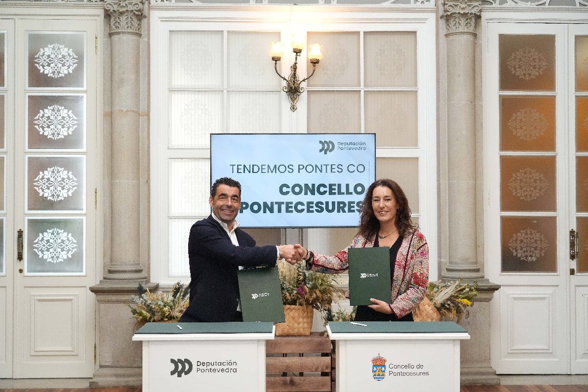 Luis López acorda coa alcaldesa de Pontecesures, María Teresa Tocino, financiar ao 100% os 550.000€ da mellora integral de San Xulián de Requeixo