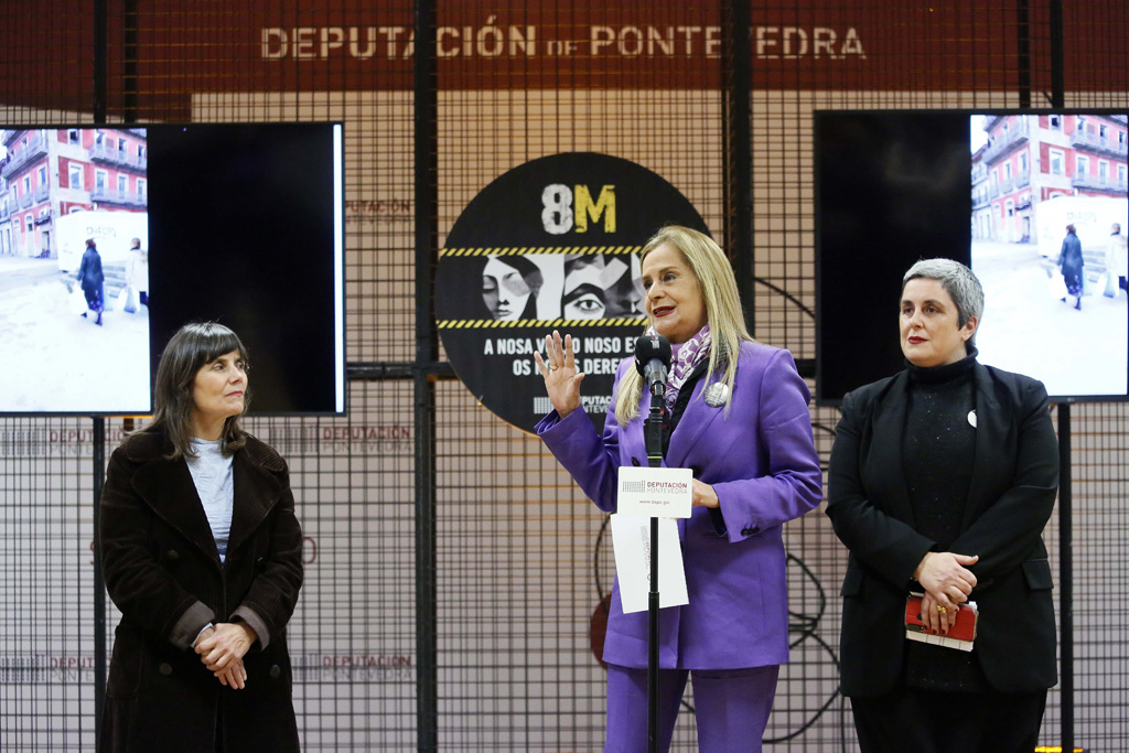  
		Reivindicación, denuncia e arte para “alentar” a loita pola igualdade no acto central do 8M da Deputación en Vigo
	
