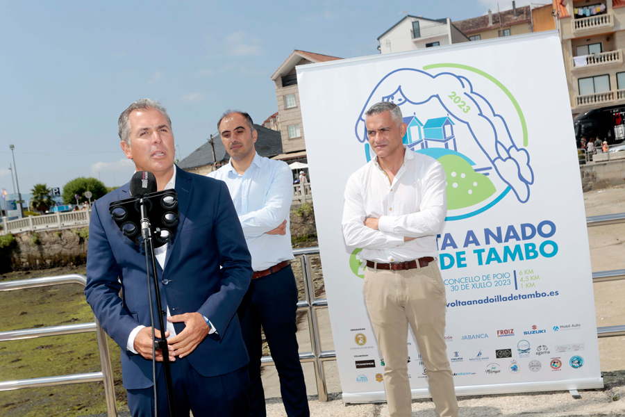  
		O vicepresidente da Deputación de Pontevedra, Rafa Domínguez, presenta a II edición da Volta a Nado Illa de Tambo-Concello de Poio
	