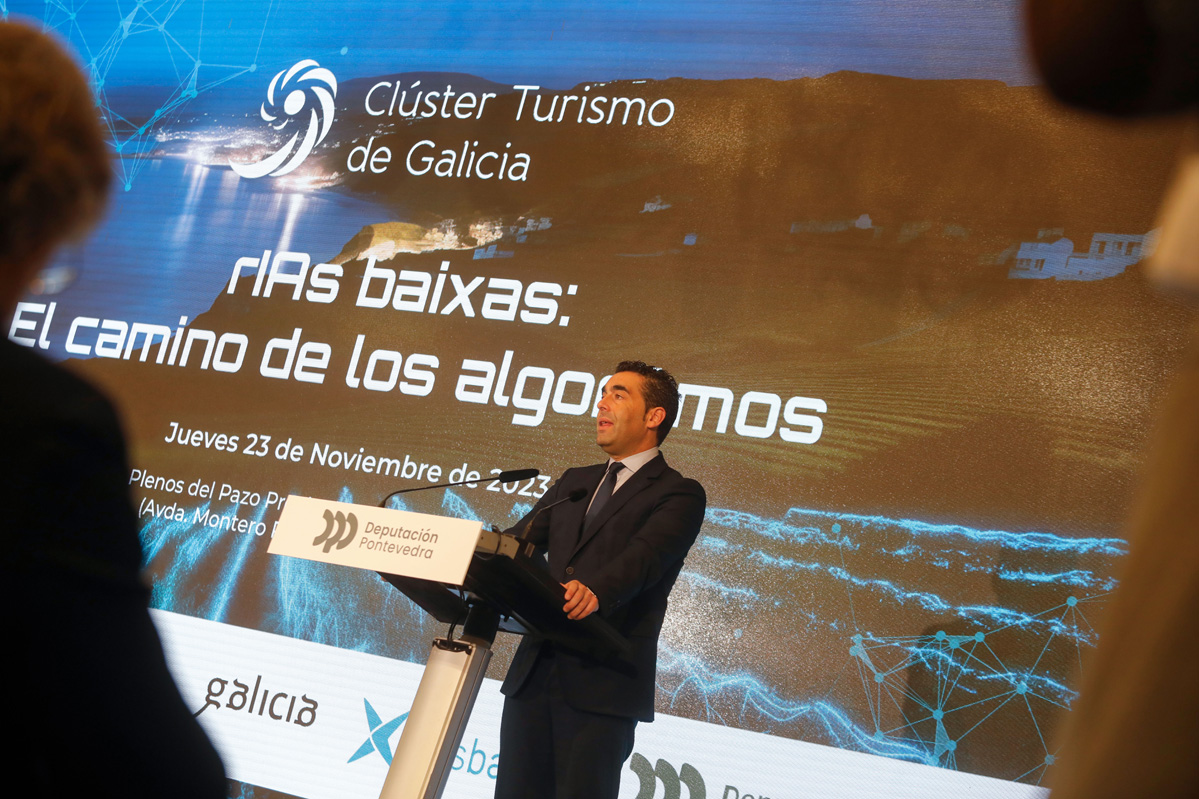 Luis López na xornada organizada polo Clúster de Turismo de Galicia, titulada “Rías Baixas: O camiño dos algoritmos”