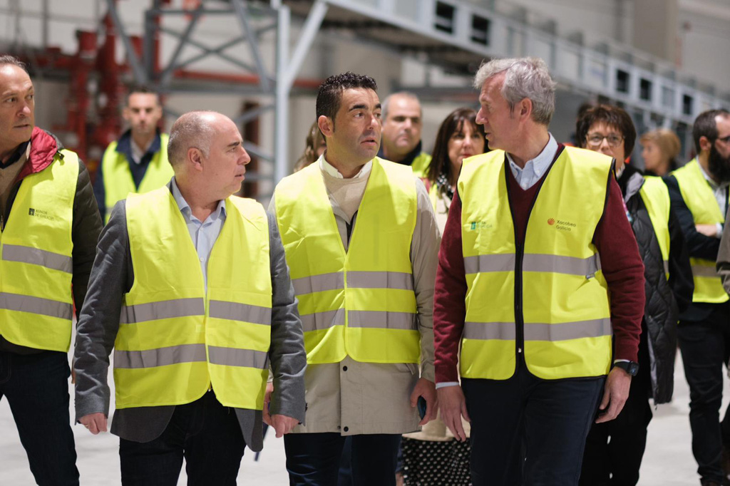 Luis Lopez visita presidente Xunta Alfonso Rueda planta compostaxe Vilanova
