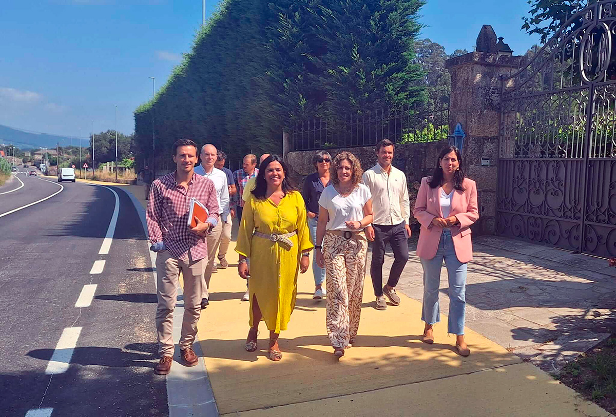 Isabel Couselo visitou as obras na EP-8004 Caldas-Vilanoviña