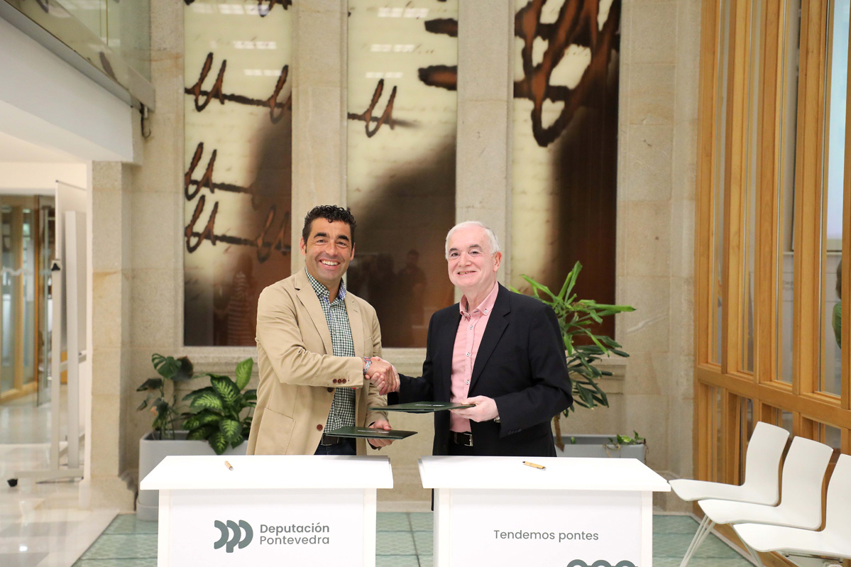 O presidente provincial percorreu os viñedos e a bodega de Paco & Lola en Meaño