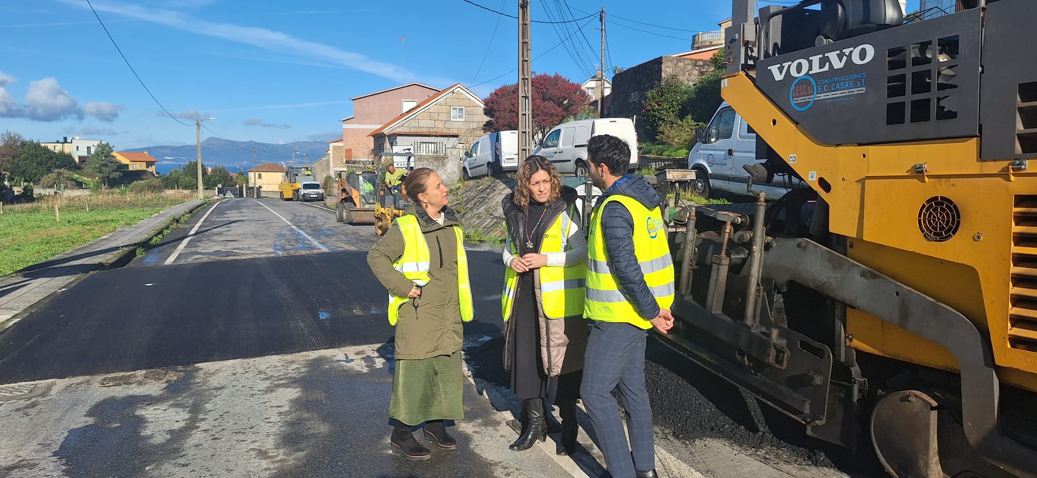 Obras do paso de peóns de Conmeniño