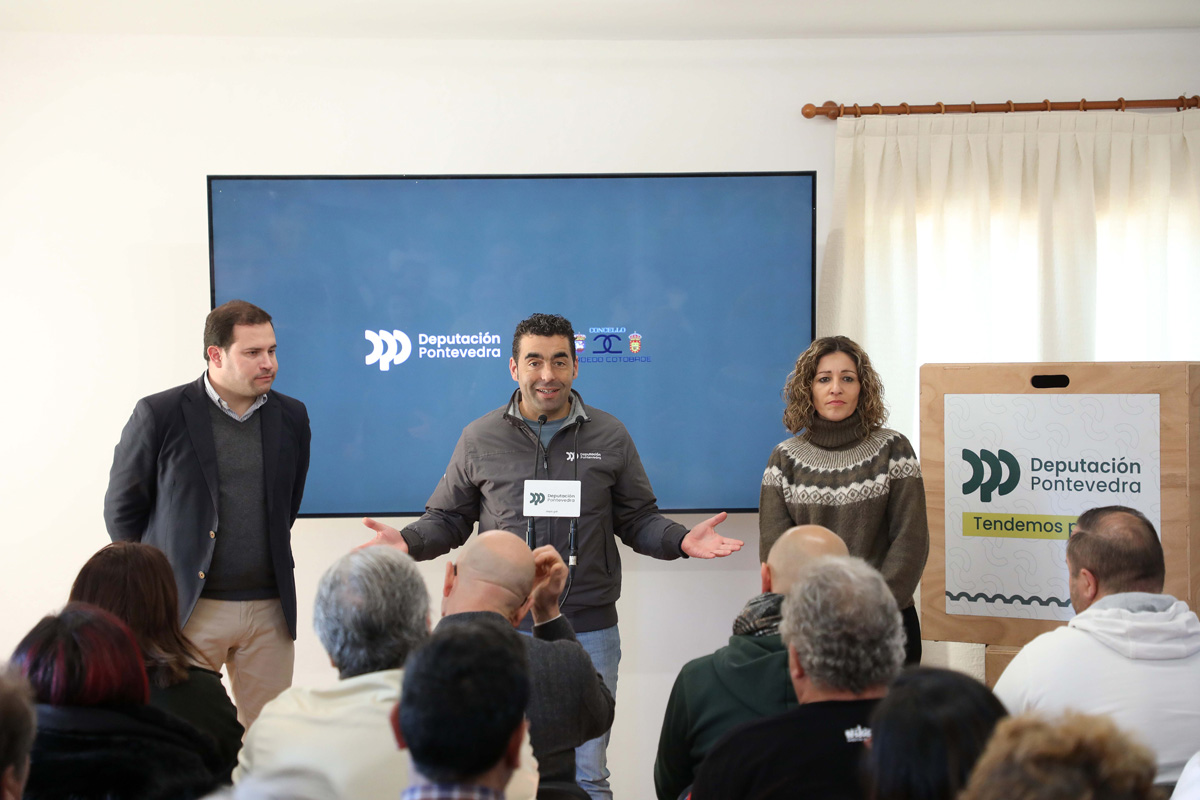 Inauguración da transformacion da estrada provincial entre Serrapio e Portela