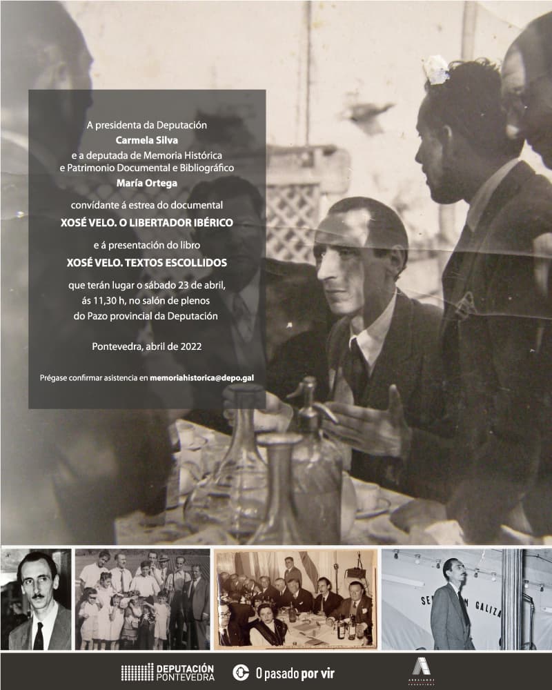 Cartel da homenaxe a Xosé Velo