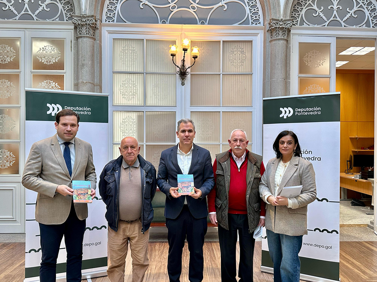 Rafa Domínguez e Jorge Cubela mostran o apoio da Deputación á Festa do Caldo de Mourente