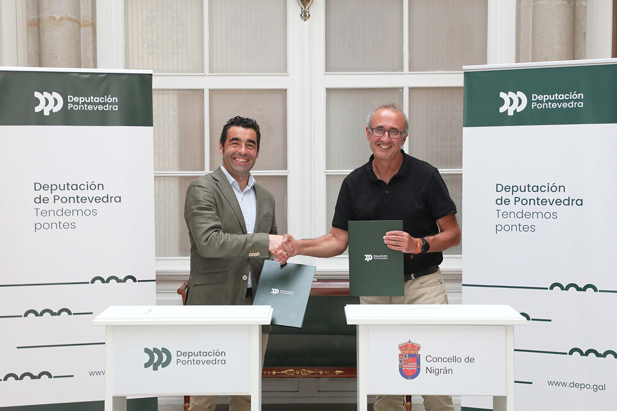 Luis López e o alcalde de Nigrán, Juan González