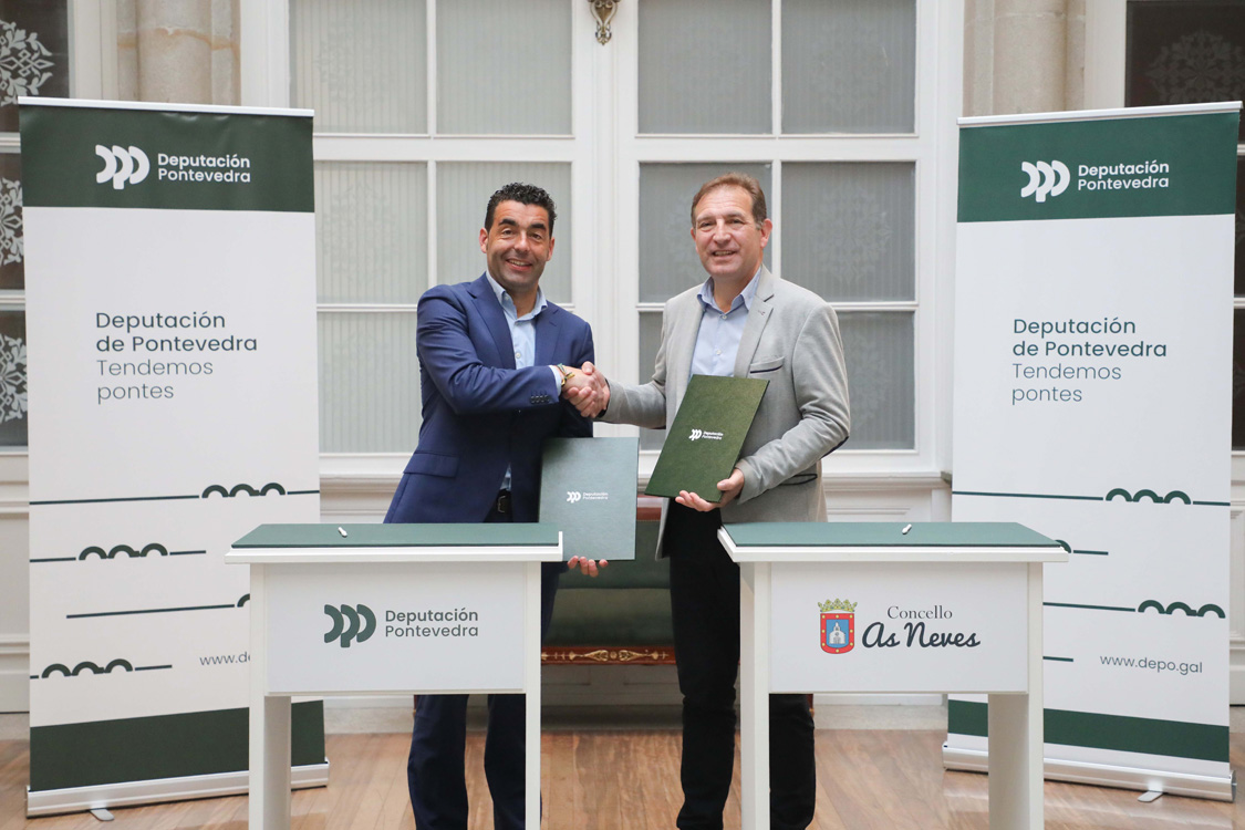 Luis López e o alcalde das Neves, Jose Manuel Alfonso