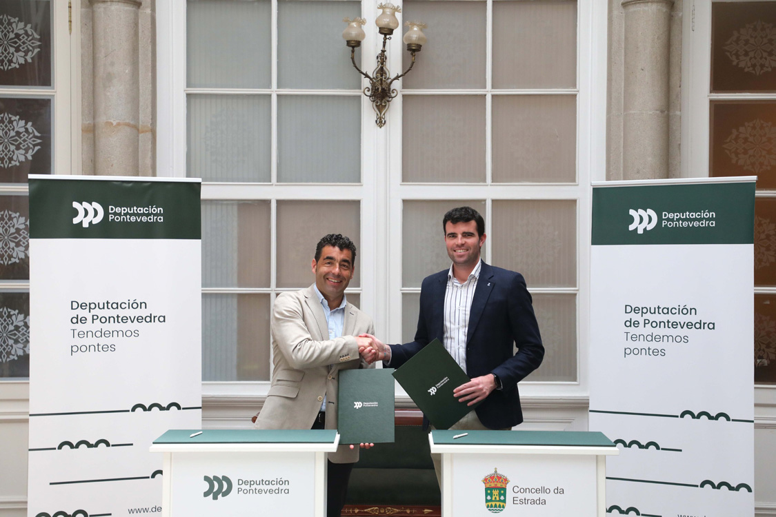 Luis López e o alcalde da Estrada, Gonzalo Louzao