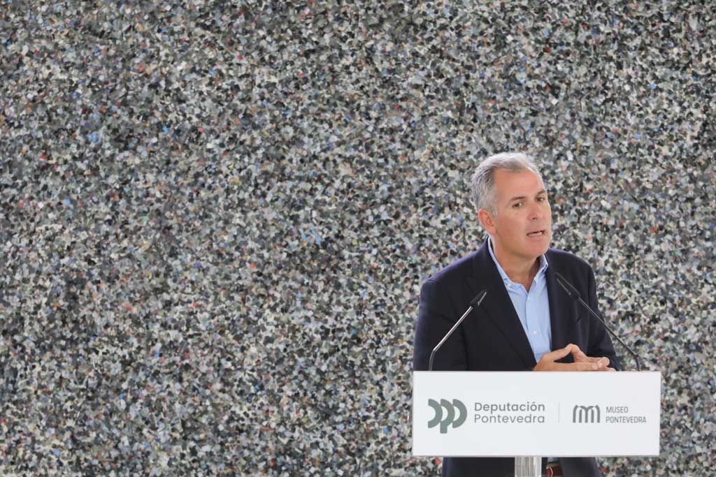 Rafa Domínguez na conferencia de prensa dos dous anos de goberno