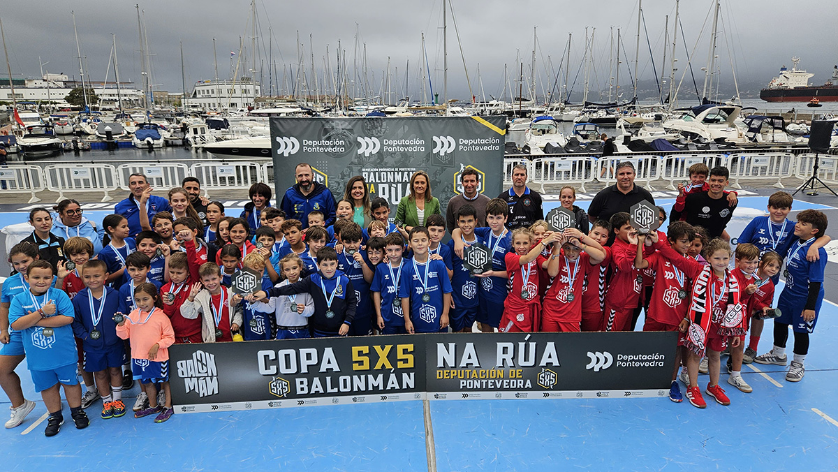 Luisa Sánchez no Torneo 5x5 de balonmán en Vigo