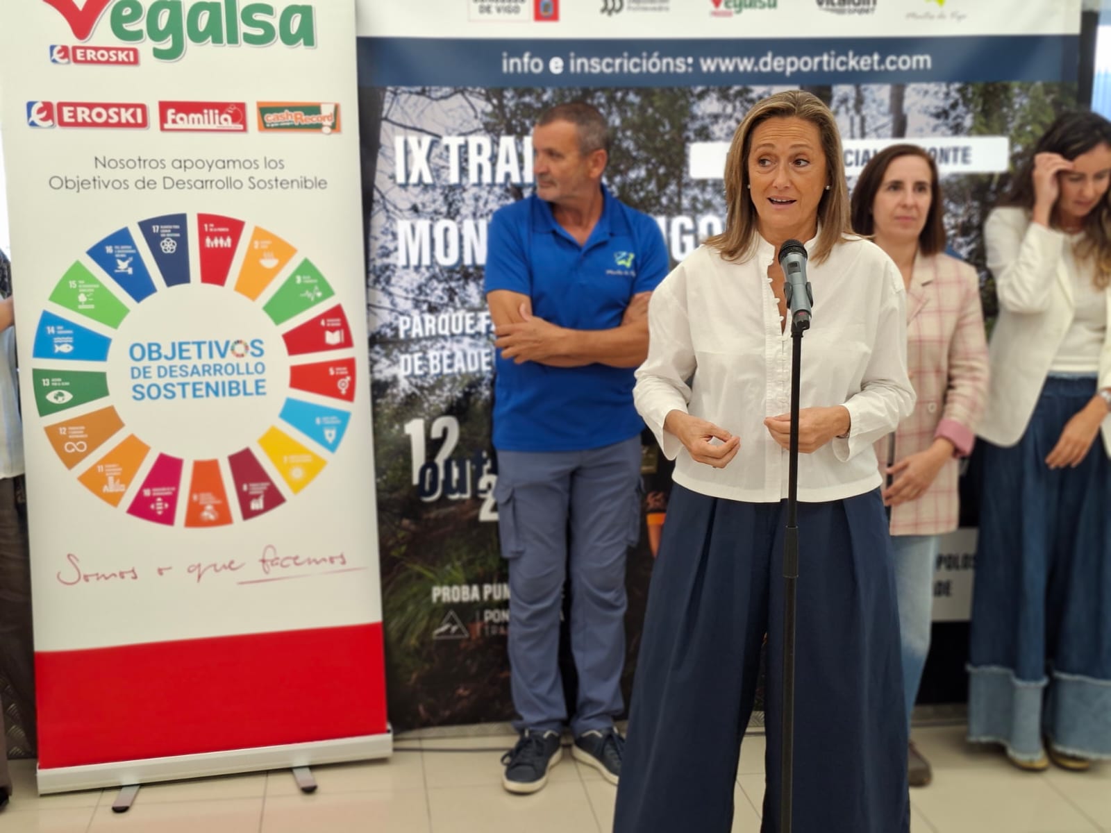 Luisa Sánchez na presentación do Trail Montes de Vigo