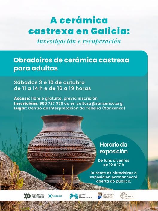 A Deputación ultima os días para visitar no Centro de Interpretación da Telleira, en Sanxenxo, a mostra “A cerámica castrexa en Galicia: investigación e recuperación”