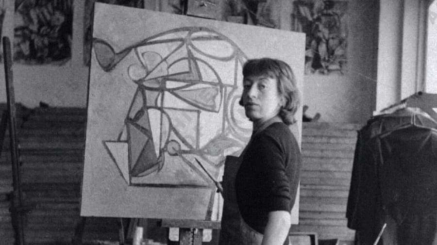 Krasner en su estudio