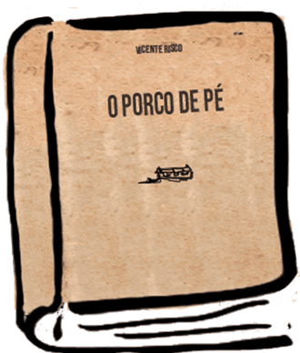 O porco de pé