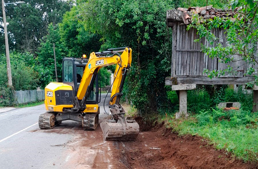 Obras na estrada Prado-Bodaño en Lalín Obras na estrada Prado-Bodaño en Lalín
