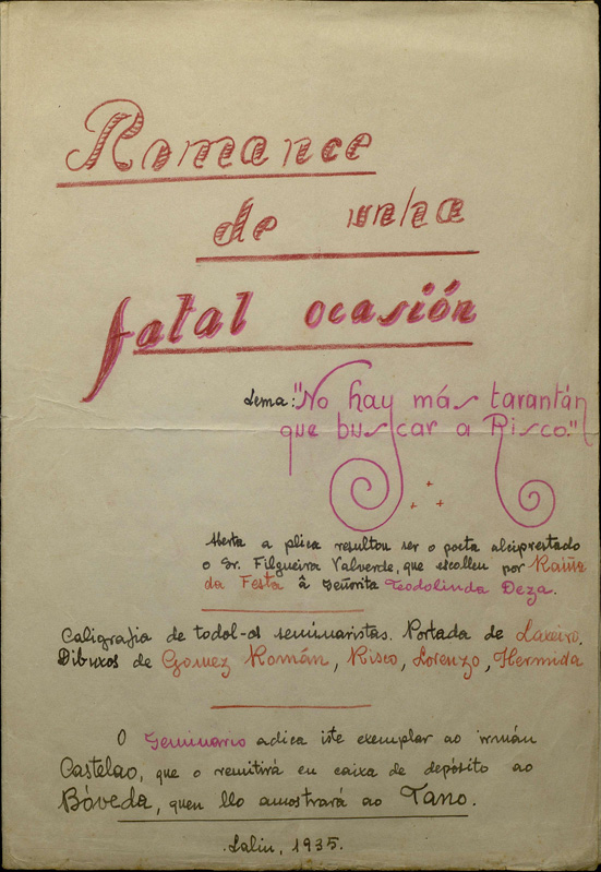 facsímiles de Romance de unha fatal ocasión