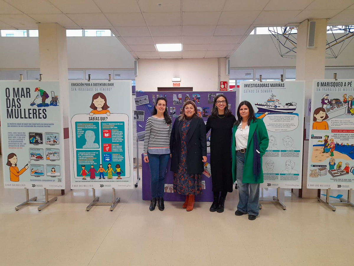 Inauguración da mostra itinerante Achegas das mulleres á sustentabilidade do mar no IES do Castro