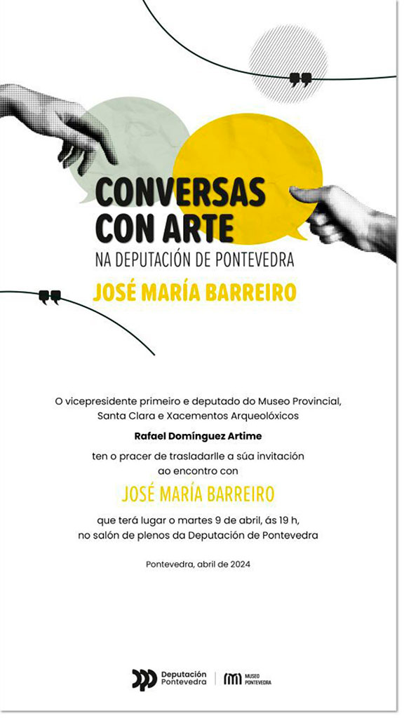 Cartel de conversas con arte